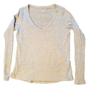 American eagle v neck ribbed thin longsleeve sweater Size S / P